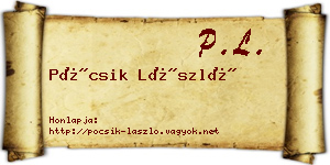 Pócsik László névjegykártya