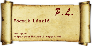 Pócsik László névjegykártya
